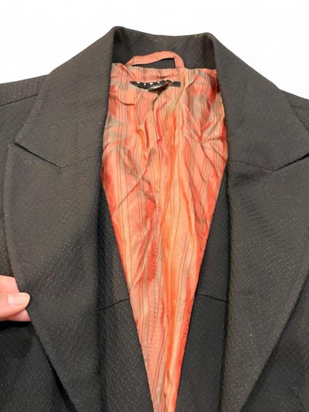 Women’s Black Blazer with orange Lined Interior